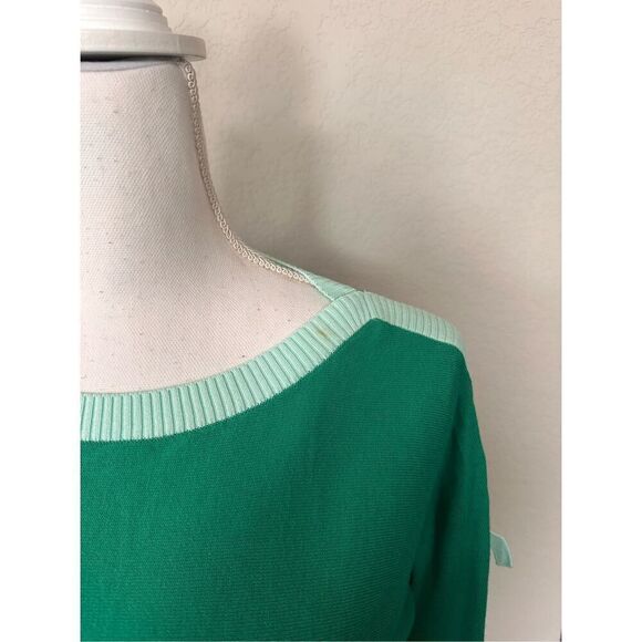Lilly Pulitzer Green Light Blue Bow Sleeve Sweater XXS - Picture 4 of 6